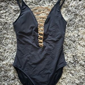 Bleu Rod Beattie Black One Piece Swimsuit